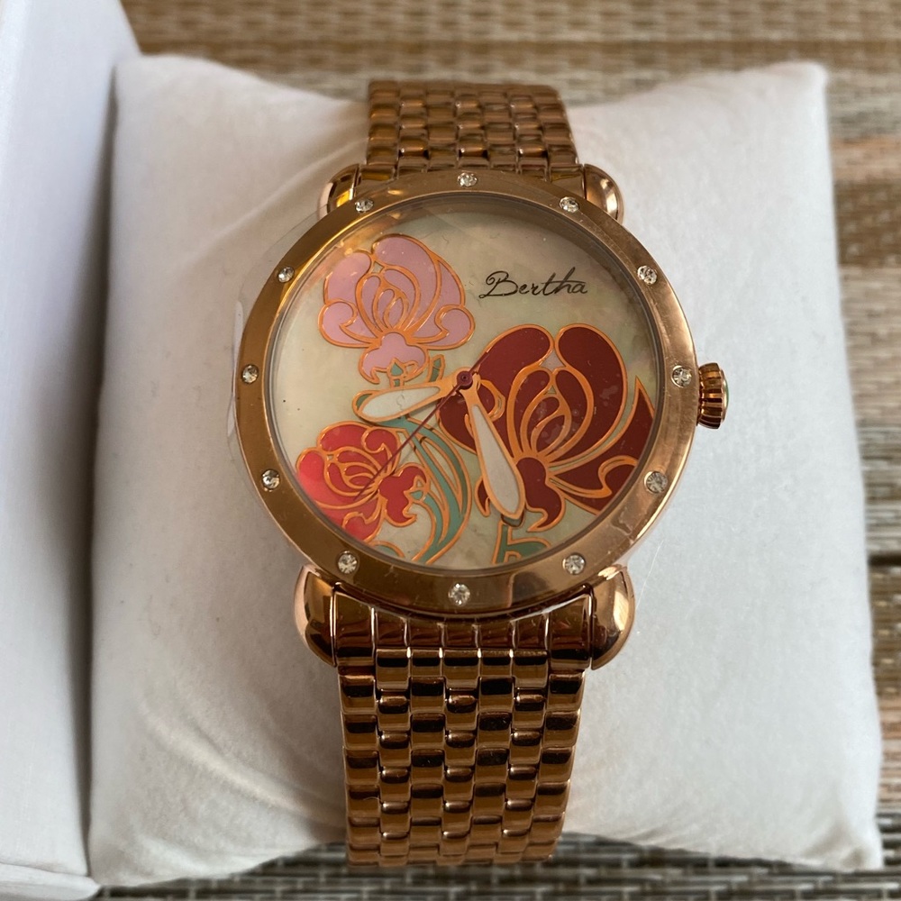 NWT Bertha Rose Gold with MOP Watch